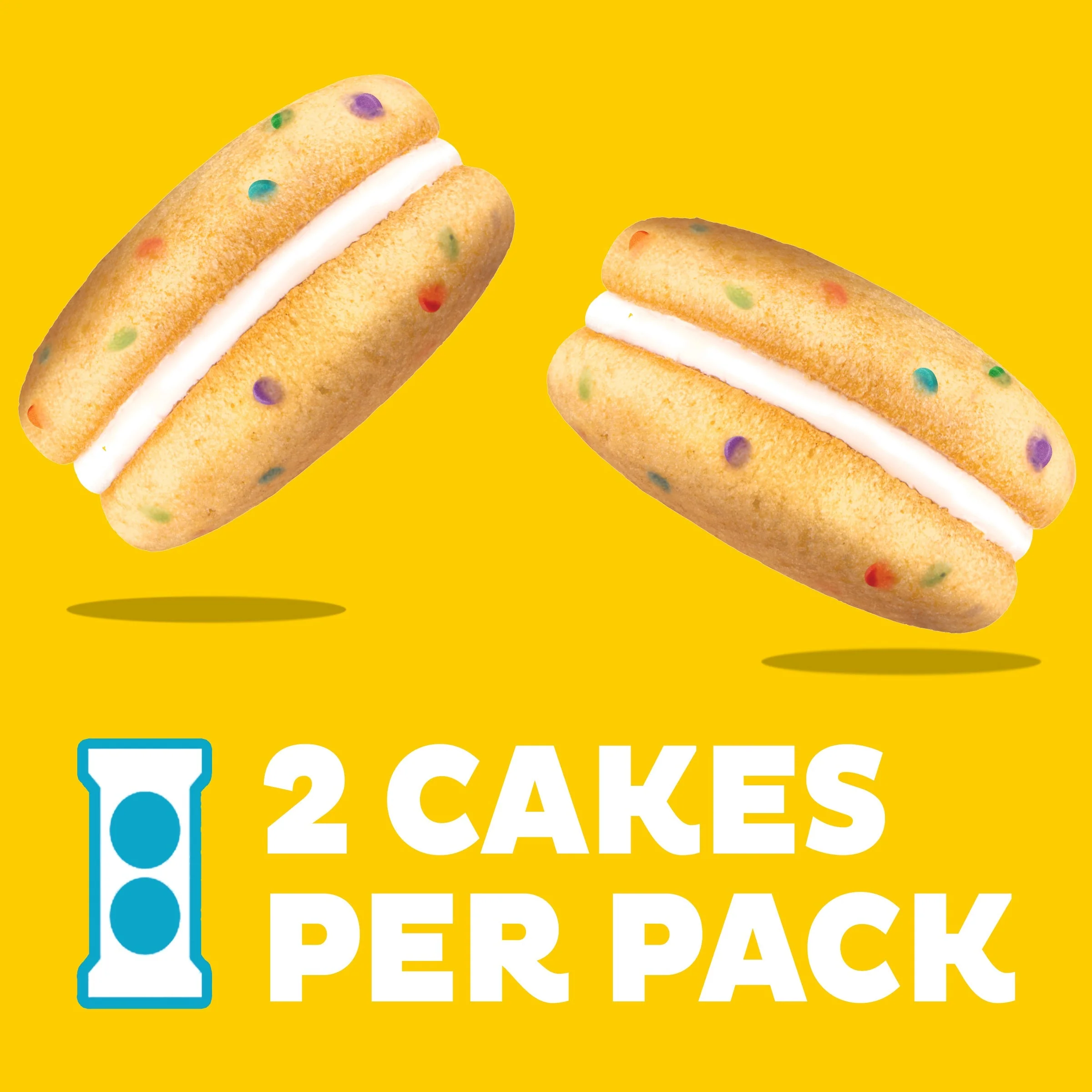 Cakesters Confetti Cake Soft Snack Cakes, Snack Packs, 2 Pack - Image 3