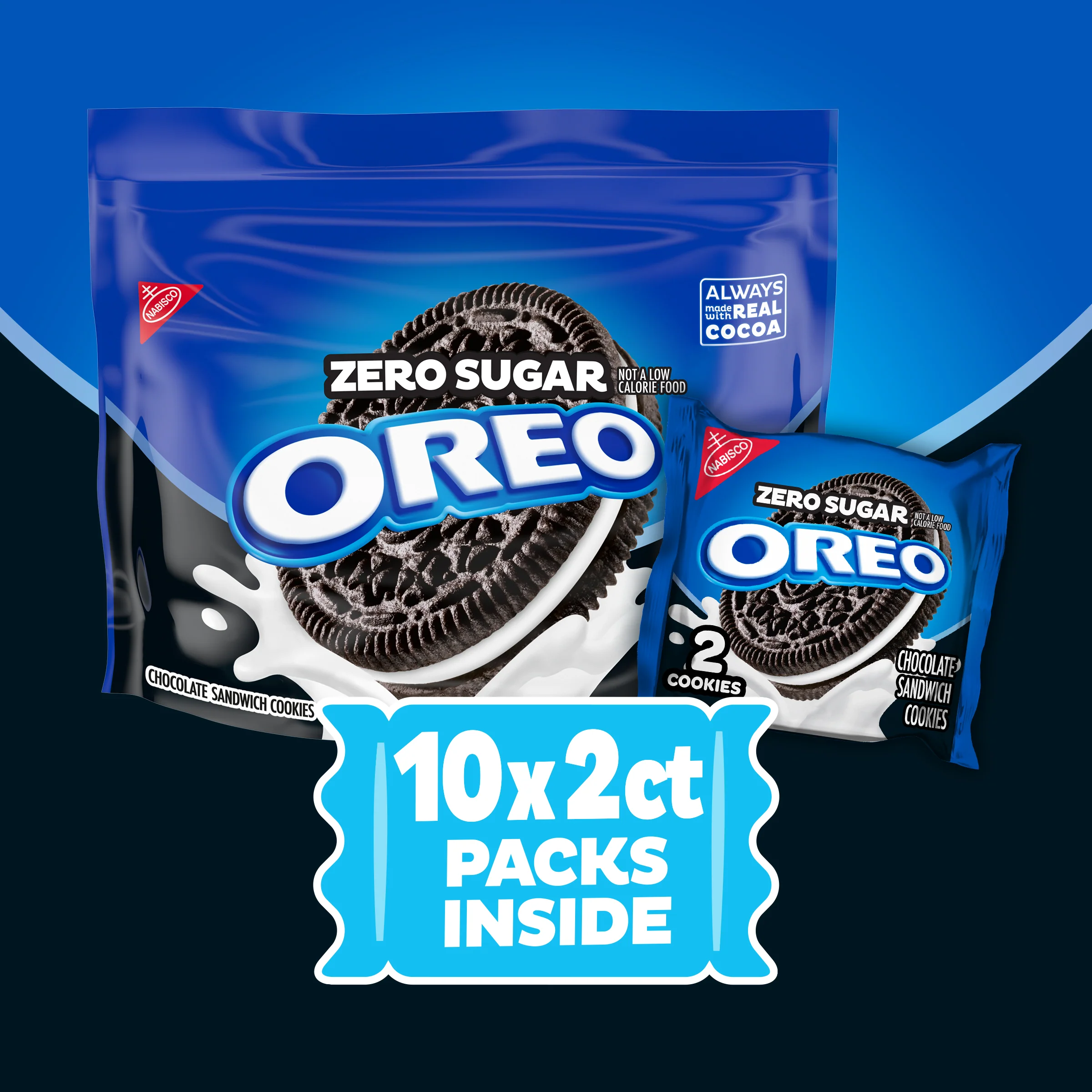 Zero Sugar Chocolate Sandwich Cookies, Snack Packs - Image 3