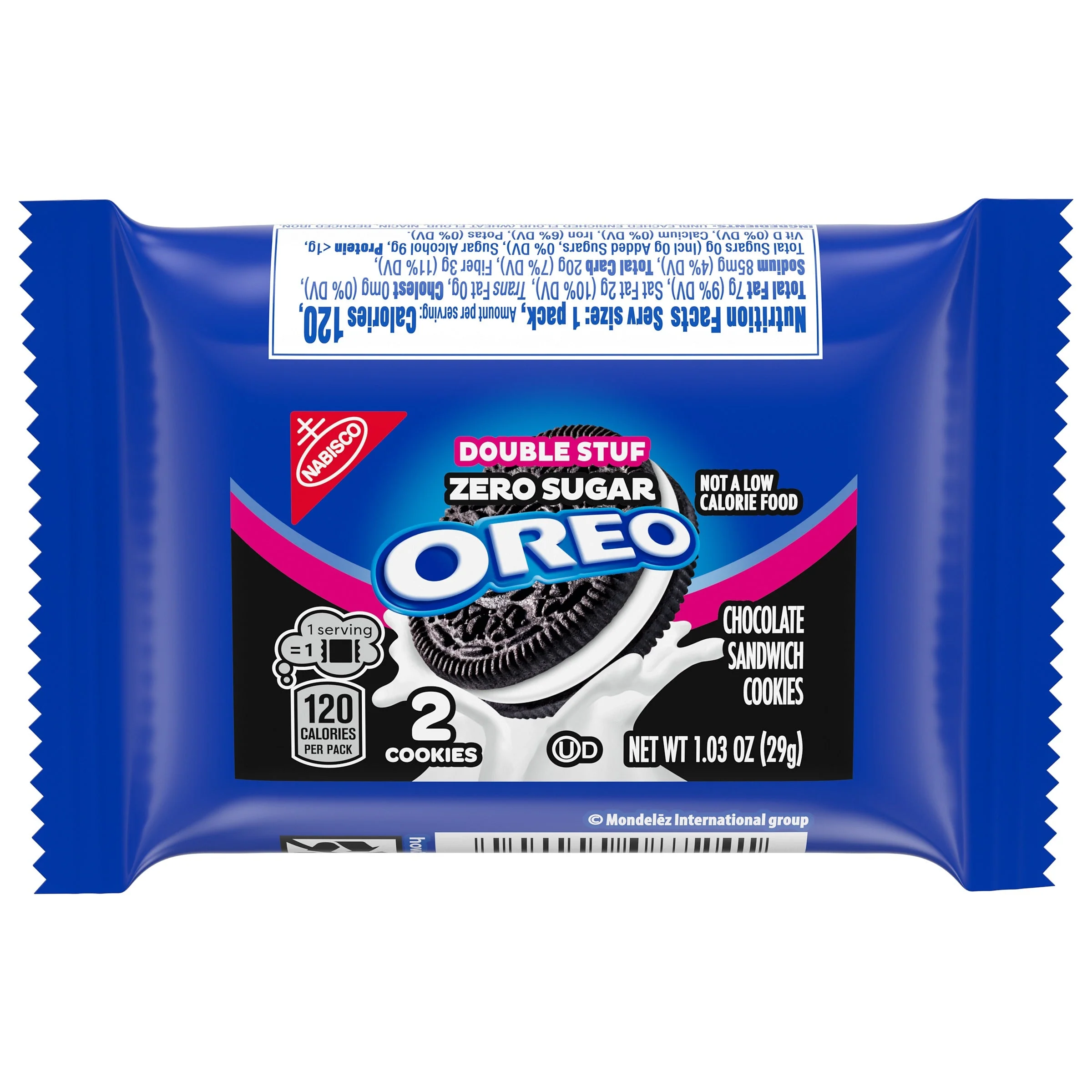 Zero Sugar Double Stuf Chocolate Sandwich Cookies, Snack Packs, 2 Pack - Image 5
